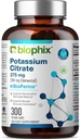 biophix Potassium Citrate 275 mg con BioPerine 300 Veggie Capsule - Supporta bilancia elettrolita, Nerve., Funzione muscolare e salute cardiaca