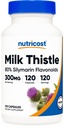 Nutricost Latte Thistle Capsule 300mg, 120 Capsule (80% Silymarin) - Senza glutine & Non OGM