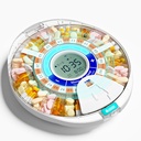 Dispenser automatico di pillole aggiornato per anziani con allarme: Dispenser di pillole intelligenti con LCD 28-Slot, Mix-Proof Tech & XL, Maggiore durata per la gestione della medicina quotidiana
