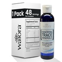 Waiora Essential Trace Minerals | Help Replenish Lost/Depleted Mineral | 60+ Ionic Trace Minerals | Support Body's Vital Functions, pH Balance | Plus Electrolytes for Hydration (1 Bott / 48 serv)