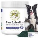 Wholistic Pet Organics Spirulina per Cani - 3 Oz - Supporta sistema immunitario sano e allergia stagionale - Supporto antiossidante basato sulle piante per alimenti fatti in casa - Topper alimentare organico cane - appena fatto in USA
