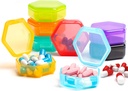 [8 Pack] Piccolo organizzatore di pillole, scatola di pedaggio portatile BPA Mini custodia per tasca, pillole farmaci e vitamine Holder (colori vivaci)