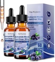 2 Pack NAD Integratori per Donne & Uomini, NAD Nicotinamide Riboside Resveratrolo 900mg & Quercetina, Niacina, Collagene, Biotina, Liquid NAD Plus Supplemento NR900 per l'energia della pelle Anti-invecchiamento