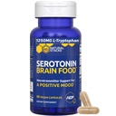 Serotonina Brain Food - 1250mg L-Tryptophan & 400mg Rhodiola Rosea Supplemento - Mood Support Supplemento per Stress Relief - Supporto neurotrasmettitore con Magnesium Glycinate & Zinc - 60 Capsule