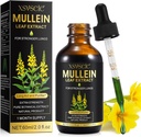 Gocce di Mullein per polmoni, Estratto di foglie di Mullein per polmoni, tintura di estratto di foglie di Mullein con supplemento naturale di erbe clorofilla Gocce di estratto di Mullein per la pulizia polmonare e la salute del respiro