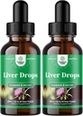 Supporto al fegato Latte Tintura di cardo - Latte di erbe Miscela liquida di Thistle con Astragalus Root per il fegato Detox Cleanse & Repair - Cleanse Detox Gocce con Shiitake Maitake & Cordyceps (2 Pack)