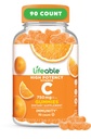 Gummie di vitamina C vitali per adulti | 750mg | Grande sapore arancione VIT C | Vegan Non OGM Vitamina C Chewable | per il supporto immunitario | 90 Gummies