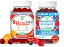 Lunakai USA Prodotto Vitamina B12 per Adulti 50+ & Magnesio Glycinate Gummies Bundle, Supporti Energia, Mood, Rilassamento & Stress Rilievo, Non-GMO, Vegan, 60ct Ogni