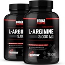 Fattore di Forza L-Arginina, Nitric Oxide Supplemento con BioPerine per aiutare a costruire il muscolo & supporto più forte flusso sanguigno, Circolazione, Nutriente Consegna, & Pompe, L-Arginina 3000mg, 150 Conteggio (Pack of 2)
