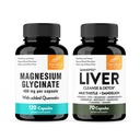 Sandhu's Magnesium Glycinate with Quercetin & Liver Support Capsule | Supporta il sonno di qualità, il relax e il supporto per la salute del fegato