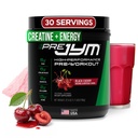 JYM Supplement Science Pre JYM Black Cherry Pre polvere di allenamento per gli uomini e le donne, BCAA, Nootropics, Creatine HCI, Citrulline, Beta-Alanine, Betaine, Taurina, Huperzine, 30 Servings