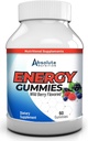 Absolute Nutrition Wildberry Gummies Energy Gummies - Caffeina Gummies per Adulti, B12 Gummies, Pre Workout Energy Chews for Women & Men, Energy Vitamins, Metabolism Support for Tiredness Focus