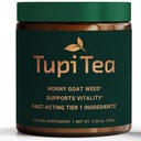 Horny Goat Weed Powder, Supplement w/Maca Root, Tribulus Terrestris Extract, Muira Puama per aumentare l'energia, il benessere & Nitric Oxide Prime Support for Men & Women. Giornata Limitata del Mese