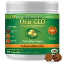 Ocu-GLO Cat & Dog Senior Supplemento per il supporto agli occhi - Integratori di vitamine per la visione masticabile per la cura di animali grandi e piccoli con Lutein, acidi grassi Omega-3, estratto di semi di uva e antiossidanti