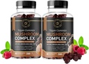 Mushroom Gummies | 10 Mushroom Supplement | 2 pack | Tail Turchia, Chaga, Reishi, Cordyceps & Lions Mane Organic Mushroom Extract, Nootropic Brain Booster for Focus, Memory, Clarity, Energy | 120ct