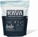 LEILO Kava Powder | Waka Nobile Tradizionale dalle Fiji | Tutta la radice naturale per ridurre lo stress e promuovere il relax (1lb | 30 Serve)