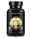 Leviathan Fish Oil Omega 3 capsule | Premium Norwegian Omega 3 Fish Oil per il cuore, il cervello, e il supporto immunitario | Assorbimento Superiore Supplementi olio di pesce Triple Strength - Free Form EPA & DHA