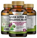 VITAMISAN Liver Cleanse Detox Integratori con latte Thistle-Fennel-Alfalfa-Vitamin B-Artichoke-Dandelion Root Support Men & Women 120 Caps Detox Cleanse & Boost Immune