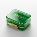 BEXEEN Elegante organizzatore di pillole giornaliere - scatola di viaggio Piccolo titolare 7 scomparti Cute Vitamin Case Portable Medicine Pocket Pharmacy Supplement Container per Purse Medication Dispenser Kit, Verde
