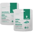 Integratori di serotonina & Natural l theanine | Supporto di mood di serotonina & Stress Supplementi di sollievo | 5HTP 100mg + 250mg L theanine Capsule | 2 mesi di alimentazione | Vegan