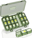 Organizzatore di pillole settimanali, 3 volte al giorno, grande viaggio 7 giorni scatola di pillole con contenitore separato, giornaliero portatile Moisture-Proof caso di pillole per farmaci, vitamine, olio di pesce e integratori