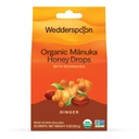 Wedderspoon Organic Manuka Gocce di miele, Ginger & Echinacea, 20 Conte (Pack of 1) | Genuine New Zealand Honey | Perfect Remedy for Dry Throats