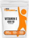 BulkSupplements.com Vitamina E 400 IU Polvere - come D-Alpha Tocopherol, Vitamina E Supplementi - Gluten Free, 500mg per Serving, 500g (1.1 lbs) (Pacchetto di 1)