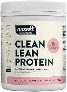 Proteine di supporto digestivo di Bethany di nutriente - Probiotici per la salute digestiva – Fragola - Proteine magra pulita - Polvere di proteine di pea vegana Premium – Basato sulle piante - 20 Serve, 1,1 lb