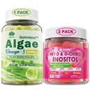 LILICARE Bundle: Vegan Omega 3 Integratore Gummies & Inositol Gummies Ideale 40:1 Ratio Myo & D-Chiro Inositol