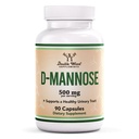 Doppio Legno Integratori D Mannosio 500mg Capsule, 90 Conte (D-Mannose per la salute del tratto urinario e rivestimento della vescica, aiuta la prevenzione UTI) Vegan Sicuro, Non OGM, Gluten Free