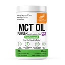 Polvere di olio MCT di Sandhu con fibra prebiotica | 35 Servings | Organic - Keto | Carburante di acido grasso per corpo e cervello | 100% olio di cocco derivato, facile da mescolare, 10.6 Oz