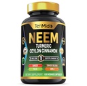 Neem Leaf Supplement - Formula 8in1 - Combina con Turmeric, Ceylon Cinnamon, Ginger, Tulsi, Ginkgo Biloba, Amla e Pepe Nero - Supporto per la Salute Immune - 150 Capsule Vegan