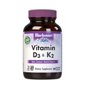 Bluebonnet Nutrizione Vitamina D3 & K2, Soy-Free, per ossa forti-Healthy*, senza glutine, non OGM, Dairy-Free, Kosher Certificato, Vegetariano, 60 capsule vegetali, 60 Serve