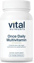 Nutrienti vitali Una volta al giorno Multivitamina | Vegan Multi per le donne e gli uomini | Allergen-Free | 19 Vitamine essenziali + Antiossidanti per la salute degli occhi e del cuore | Gluten, Dairy & Soy-Free | 30 capsule