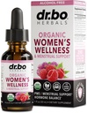 Equilibrio dell'ormone per le donne &amp; PMS Rilievo - benessere delle donne Bilancia ormonale organica supplementi Gocce liquide & mento periodo di Cramp supporto - Raspberry Leaf, Chasteberry, Black Cohosh Supplement 1 Oz