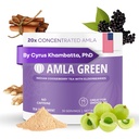 Amla Powder & Immunity Blend Superfood Supplement con Elderberry, 20x Ultra Concentrated Amla, Supporto Immune, Realizzato con Ginger, Cannella, Menta piperita, Ovoci indiani, Immunità, 30 Serve
