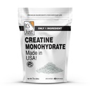 E' solo! - Polvere di monoidrato di creatina, polvere di creatina pura, fatta in USA, laboratorio di terze parti testato, 5g per porzione, Scoop incluso, senza riempitivi, nessun aroma aggiunto (senza aroma, 200g / 40 porzioni)