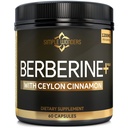 Berberina 1200mg HCL Plus Ceylon Cinnamon Capsule - Metabolic & Immune Support Berberine Supplement, AMPK Metabolic Activator Complex, Supporto cardiovascolare - Berberina HCL 1200 mg