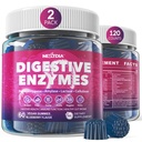 Enzimi digestivi per le donne & uomini Gummies w / Probiotici, Papaya, Bromelain, Ginger - Bloating Relief & Gut Salute Chewable Supplement Digest Proteins Dairy Carbs Veggies Fats, Sugar Free Vegan, 120Cts