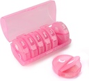 Organizzatore settimanale di pillole 2 volte al giorno, Travel Pill Box 7 giorno, AM PM Twice a Day Pill Case, Portable Daily Vitamin Organizer for Medicine, Vitamine, Fish Oil, Integratori