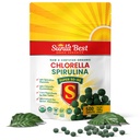 Sunlit Super 50/50 Organic Chlorella Spirulina Tablets - Super Supplemento per il supporto immunitario, Gut Health, Mood & Energy - Ricco di clorofilla, Aminoacidi & Vegan Protein, 500 Superfood Tabs