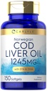 Carlyle Norwegian Cod Liver Oil | con EPA & DHA | 1245mg | 150 Softgels | Liquid Capsule | Non-OGM & Gluten