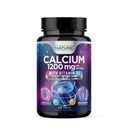 Calcium 1200mg con vitamina D3 per il miglior assorbimento - Advanced Bone Support Supplement, 1200 mg Carbonato di calcio & 1600 IU Vitamin D3, lento rilascio per il supporto immunitario, facile da ingoiare, 120 compresse