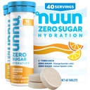 Tabelle elettrolitiche di idratazione di Zucchero Nuun Zero - Sodio, Potassio, Cloruro, Calcio, Magnesio, Sapori di frutta leggeri e deliziosi, Senza zucchero, senza glutine, Vegan, Citrus misto 4 Pack (40 Serve Totale)