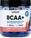 Nutricost BCAA+ Hydration Raspberry Lemonade (20 Stickpacks) - Aminoacidi a catena ramificata con Hydration Complex - Gluten-Free, Non OGM