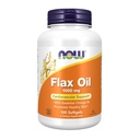 NOW Integratori alimentari, Olio di lino 1.000 mg realizzato con olio di lino biologico, supporto cardiovascolare*, 100 Softgels