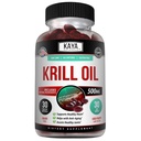 Kaya Naturals - Olio di Krill Antartico 500mg con Omega 3, EPA, DHA, Phospholipids & Astaxanthin Supplement - Cervello e Vitamina di Salute - Supplemento Antiinvecchiamento - 30 Conte Softgels