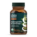 Gaia Herbs Adaptogen Performance Mushrooms & Herbs - Integratore di supporto per l'energia per aiutare a mantenere la resistenza e la stamina* - Contiene Cordyceps e Ashwagandha - 60 capsule vegane organiche (30-Day Supply)