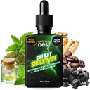Benessere Nest Shilajit Shockwave Gocce: Gocce di energia, Gocce di messa a fuoco - Pure Himalayan Shilajit con Tulsi naturale, Panax Ginseng, Peppermint, Japanmint Supercharge Your Day - 30 Servings