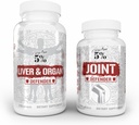 5% Nutrition 2-Stack | Liver & Organ Defender con NAC + Joint Defender | Liver, Rene, & Heart Support + Collagen, Glucosamina, Condroitina, MSM, Acido Ialuronico, Curcumina Turmerica w/Bioperine